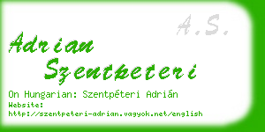 adrian szentpeteri business card